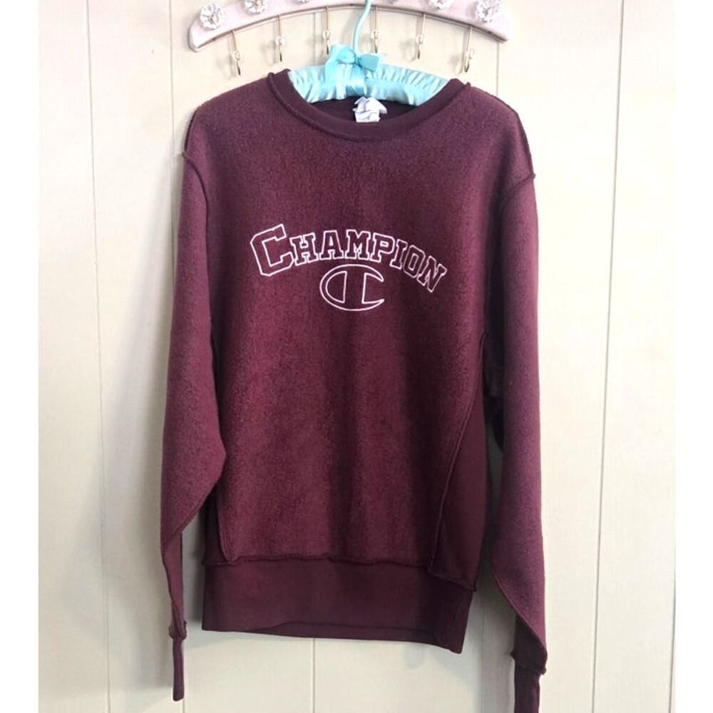 Champion Reverse Weave Unisex Long Sleeve Sweatshirt Vintage Size Small - Picture 2 of 6